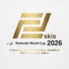 White FF Skis T-shirt FIS Rollerski World Cup 2026 with gold logo White FF Skis T-shirt FIS Rollerski World Cup 2026 with gold logo