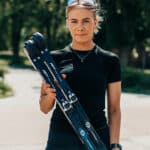 Iselin Bjervig with FF V-Pro Classic rollerskis.