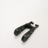 Rollerski fork Flow-systemet FFskis Black U-shaped plastic mechanical component with dual arms and pivot points, shown on a white background