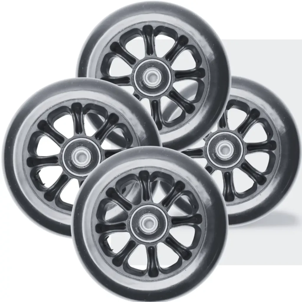 Skate Flow Wheels 4-Pack – Durable roller ski wheels made from 100% recycled plastic for smooth and consistent performance.