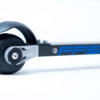 Close-up of FF 360 Flow Classic roller ski's innovative frame and durable wheel system.