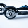 Pair of FF 360 Flow Skate roller skis with aluminum rims and Salomon Race Skate bindings.