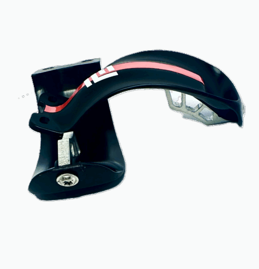FF Skis classic roller ski brake, black with red stripe, designed for secure stopping and control on classic roller skis.