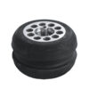 Close-up of FF V Pro rollerski wheels, designed to replicate the real skiing feel with durability and performance