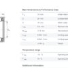 Technical chart showing INA bearing dimensions and performance data for precision applications