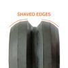 Close-up of shaved edges on V-track wheels, enhancing grip and Close-up of shaved edges on V-track wheels, enhancing grip and control for FF rollerskis